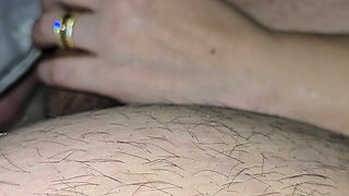 Sexy and hot step mom gives step son a perfect handjob after honeymoon