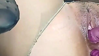 Horny Slut, Tied up, Gagged, Double Penetraded and Pleasured to Squirt Multiple Times