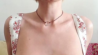 Amateur striptease and Solo masturbation