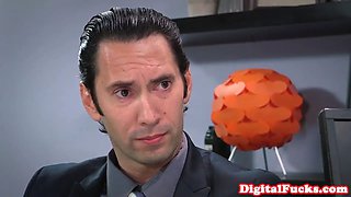 Busty teen babe pussyfucked at fancy fest