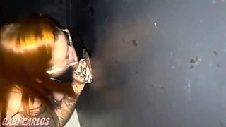 Hot Wife & Friend Suck Big Cocks at Gloryhole - First Time Swinging!