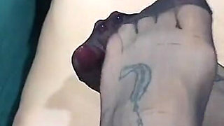 Sheer Pantyhose, Rub Your Penis and Cum, Fetish