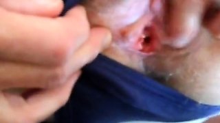 Hairy pussy girl gets fucked and filled with cum