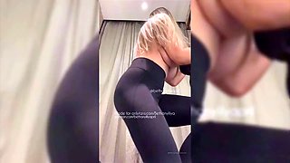 Nasty blonde girl solo pussy toying and masturbation fun