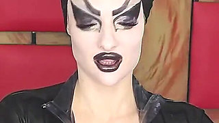 Satanic Black Latex Witch Summons Satan