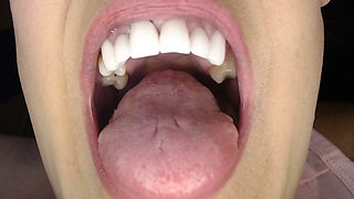 Tongue Twisting Flipping Slapping Closeup Rapid Slap