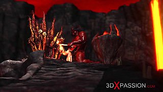 Inferno. hot porn in hell. devil pounds hard a teenager sexy woman