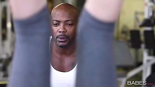 white chick tiffany star gets fucked by her black fitness coach