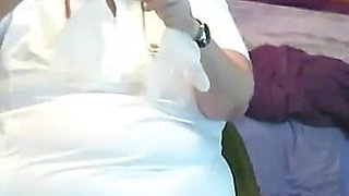 Requested Nurse Play with Self with Medical Gloves on Strip Tease!