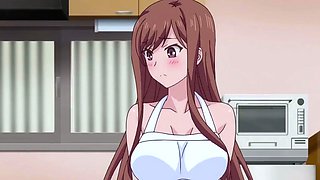 Uncensored Hentai Hot Romantic Sex in the Kitchen