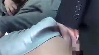 Crowded Bus Chaos. Her Lifted Miniskirt and Tight Curves Drive Every Passenger Wild - P11