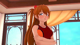 Sneaky peek at Asuka's curvy backside in the dressing room - my hentai fantasy