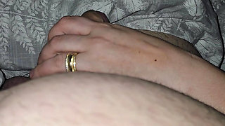 Step son after surgery get a handjob from step mom nice hand