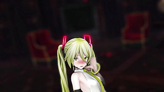 Hatsune Miku Undress Dance Reversible Campaign Mmd 3D Blonde Hair Color Edit Smixix