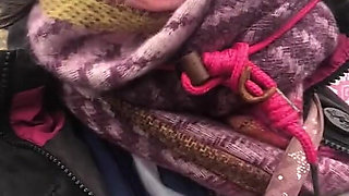 Flashing My Tit with Rock Hard Nip in Fucking Filthy Weather