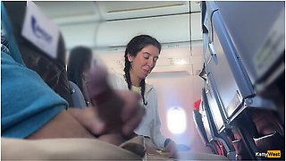 Public Cock Flashing In Airplane - I Brought Stranger To Cum In Two Minutes