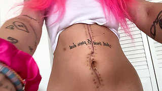 Belly Button Fingering POV Scar Fetish Tummy Petite Stomach