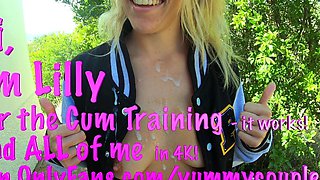 Busty amateur girlfriend outdoor fuck with cumshot