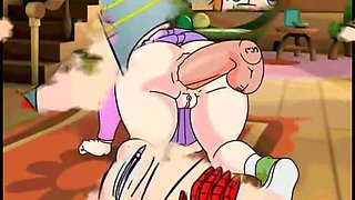 Teen and MILF anal toons