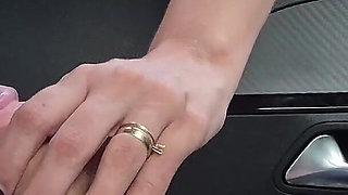 Risky Handjob When Driving I Called Beautiful Redhead to See My Cock Until I Cum!