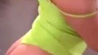 Webcam busty blonde stripped covered by oil anal masturbate