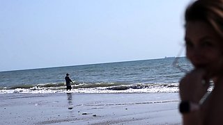 Czech amateur in panties fucks in public pov