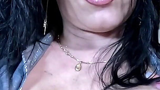 Smoking MILF with Big Tits, Ripped Pantyhose and Pee All Over My Downjacket