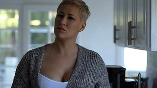 Lesbian with big boobs fucks her blonde sexy GF