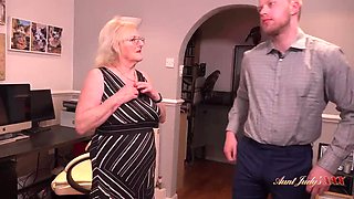 Horny British GILF Claire Knight Fucks Debt Collector - Big Tits & Hairy Pussy