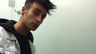 Fat Cock with Fat Balls Pissing at the Shopping Mall