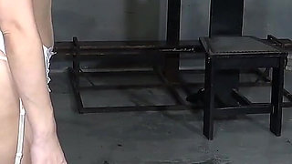 Mistress Facesitting Masochist and Makes Him Fap, While Her Finger in His Anus and Watching Cum, Spooning Semen Makes Eat to Him