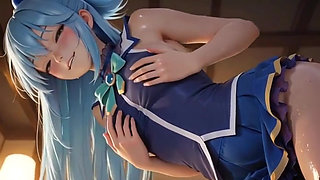 AI Waifus in hot Lingerie Micro Bikinis Shiny Skin SFW Compilation