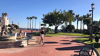 Beautiful big titted teen outdoor masturbation