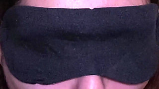 Homemade Blindfolded Amateur Cumshot and Swallow