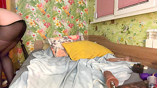 Horny squirt over and over again in front