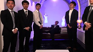 Asian schoolgirl enjoy group sex