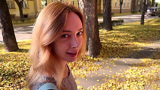 I controlled her sex toy on the street and fucked her hard!