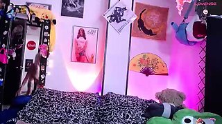 Blonde fetish slut in lingerie dances