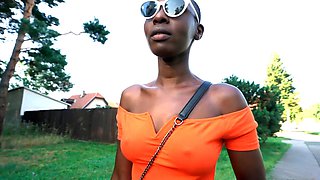 Shaved head, african big ass, ebony