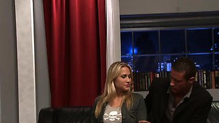 Busty light haired bi atch rides bone before degustating