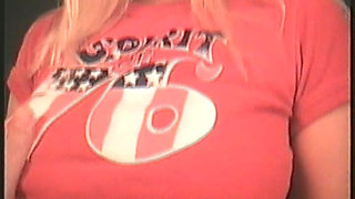 Beautiful Blonde 20yo Strips on Cam - Teases Tight Wet Pussy Closeup