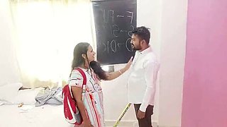 Indian Teacher Kavita Fucks Student Tatya - Desi College Blowjob & Rough Sex