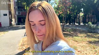 I met a cute student on the street and fucked her on the same day!