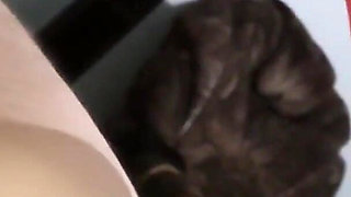 Cum on the nylon soles of a hot MILF
