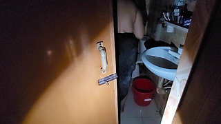 My Stepsister Was Taking a Shower with the Door Open and I Was Peeking in