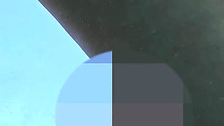 Flashing My Pussy in Front of a Student in Public Swimming Pool and Helps Me Masturbate - It's Very Risky with People Near