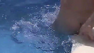German Pornstar Kira Knight Blows Big Cock in Pool