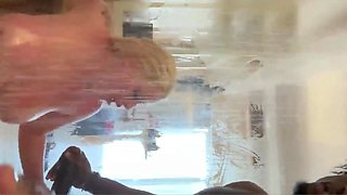 Shower Interracial Sex With Cheating Cougar