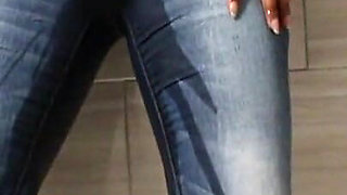 Indian Girl Piss Desperation in Jeans