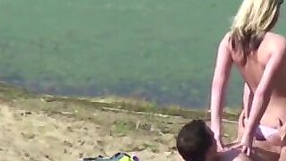 my Stepdaughter caught with her BF on the beach